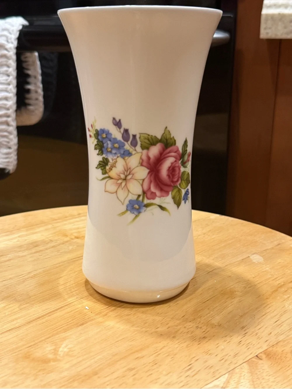 White Floral Porcelain Vase by Royal Vale made in England